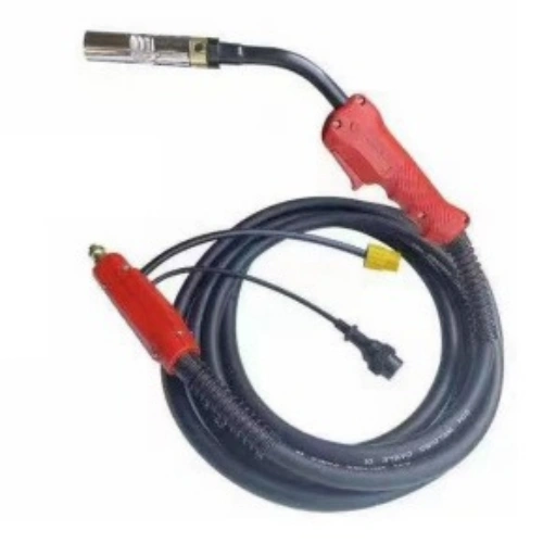 Dioxy gas shielded welding gun